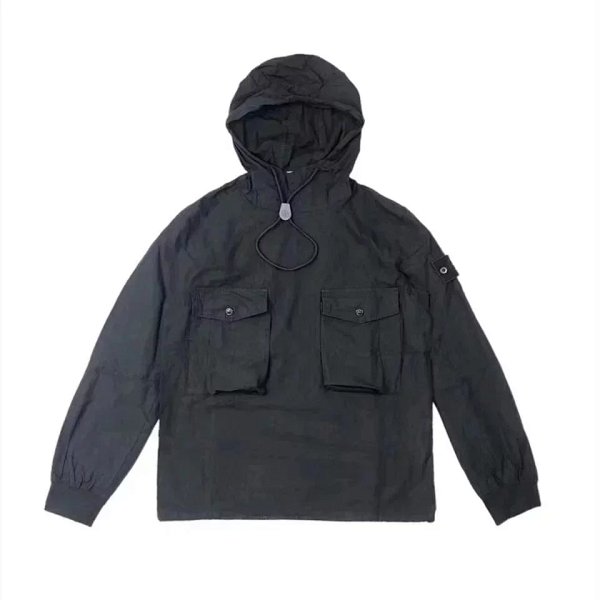 Stone Island Hooded Field Jacket Black Outerwear product listing in Litbuy spreadsheet finds