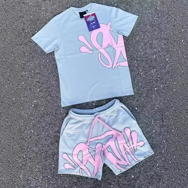 Off-White x Unknown Collaborator Graffiti Print Light Blue Set - 12