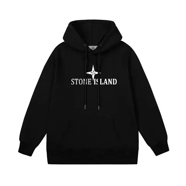 Stone Island Hoodies & Sweatshirts Pullover hoodie with drawstring hood and kangaroo pocket product detail image 3