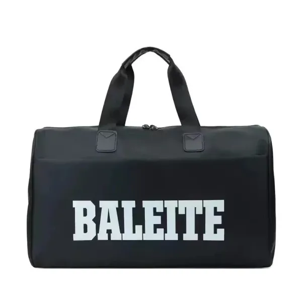 Design Minimalist Black Nylon Duffle Bag - 10
