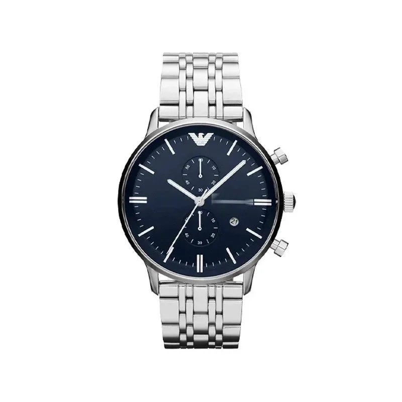 Emporio Armani authentic women's 2 hand green leather watch – QC photo 1