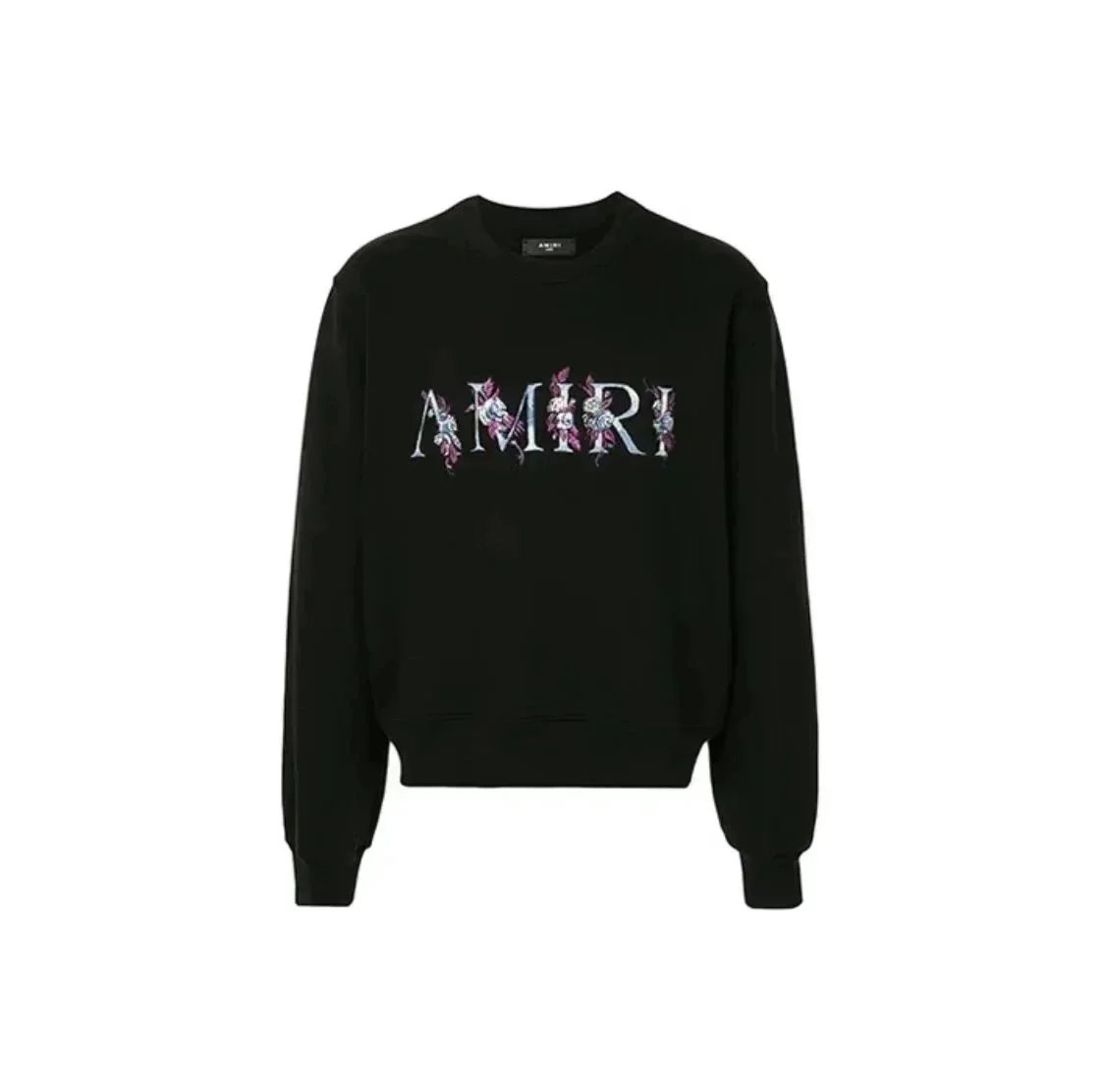 Amiri Black Floral Logo Sweatshirt