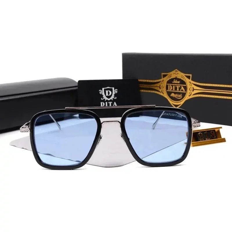 2022 Fashion Metal Mach Style Gradient Square Sunglasses Men Women Vintage Brand Design – QC photo 1