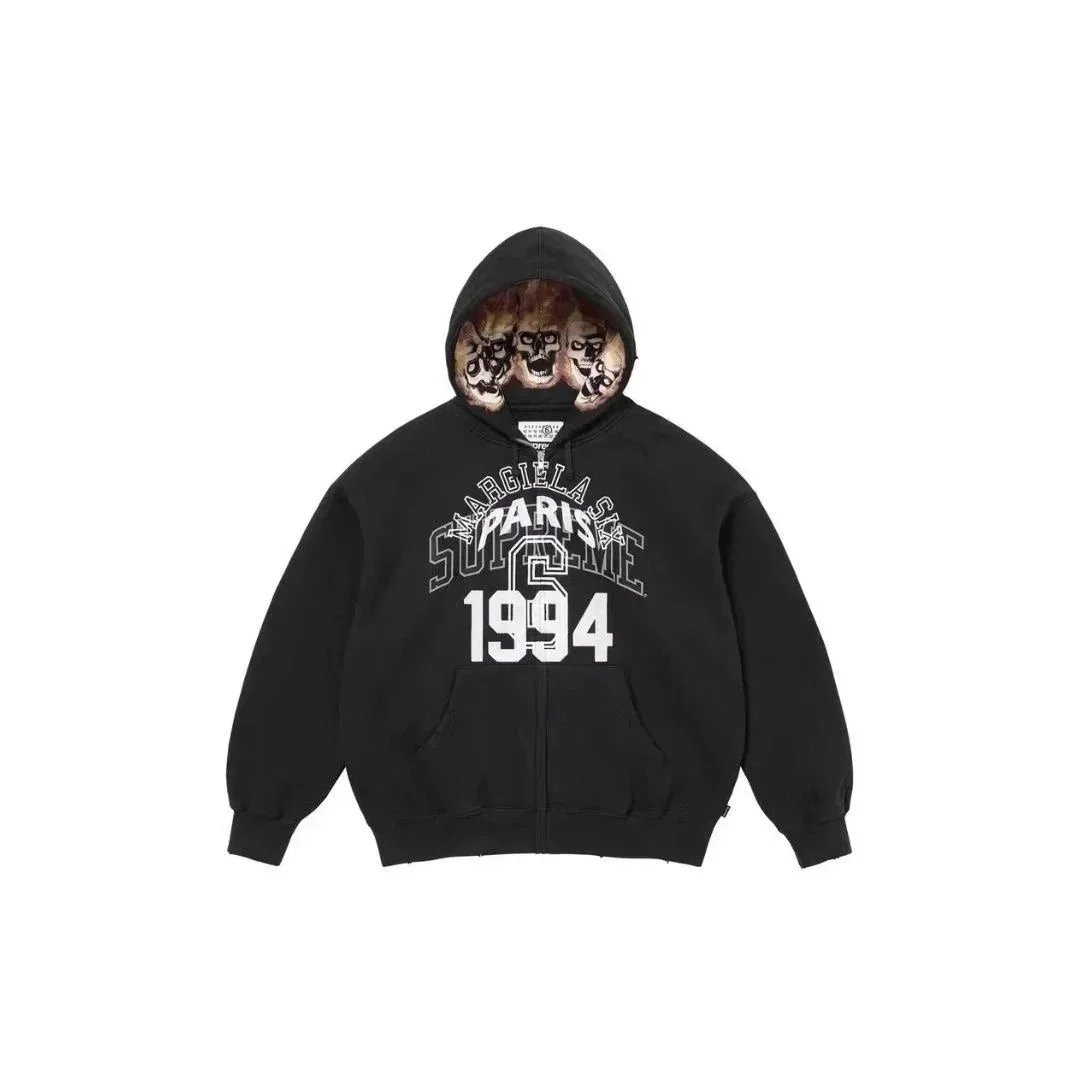 Supreme Black Zip-Up Hoodie