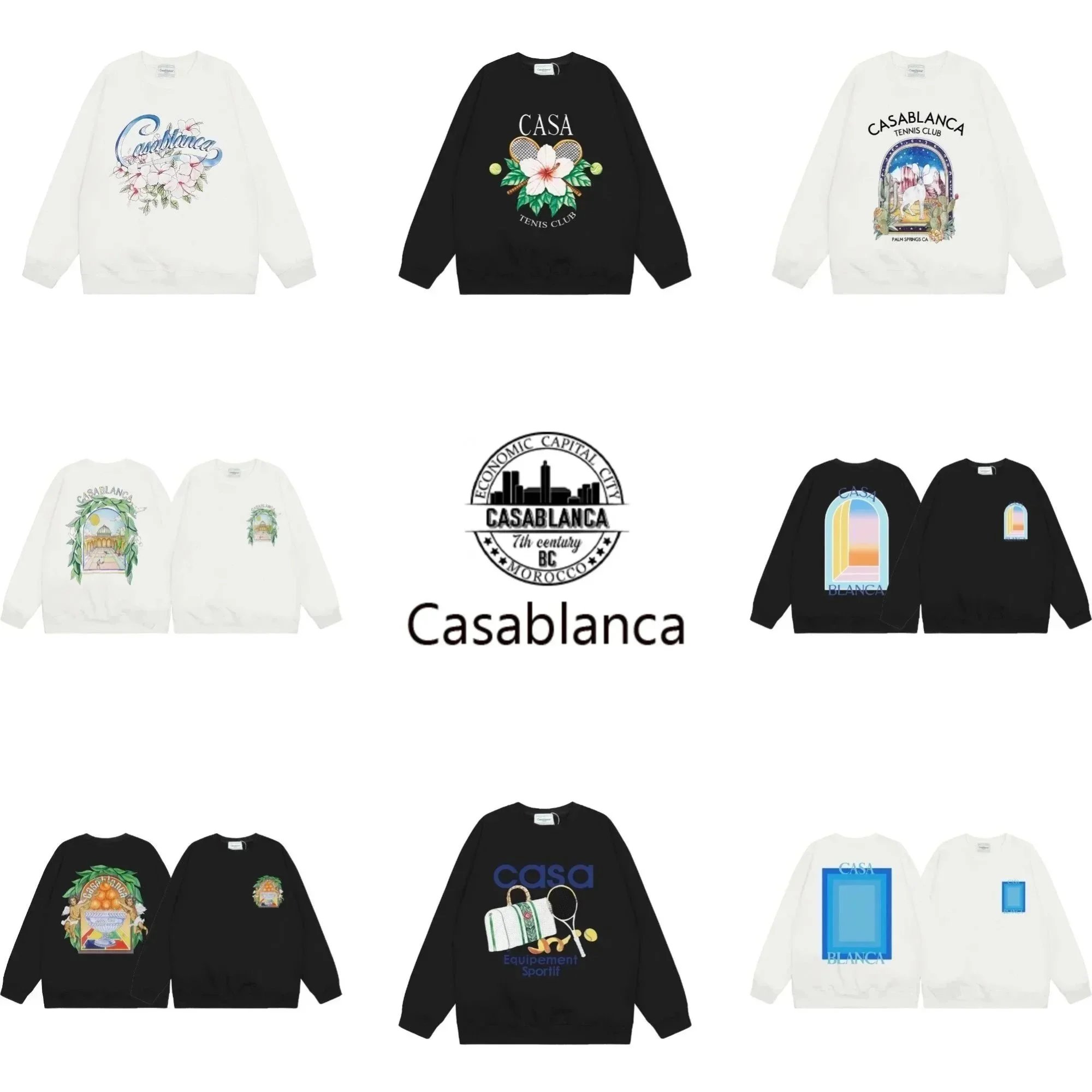 Casablanca White Long Sleeve Sweatshirt