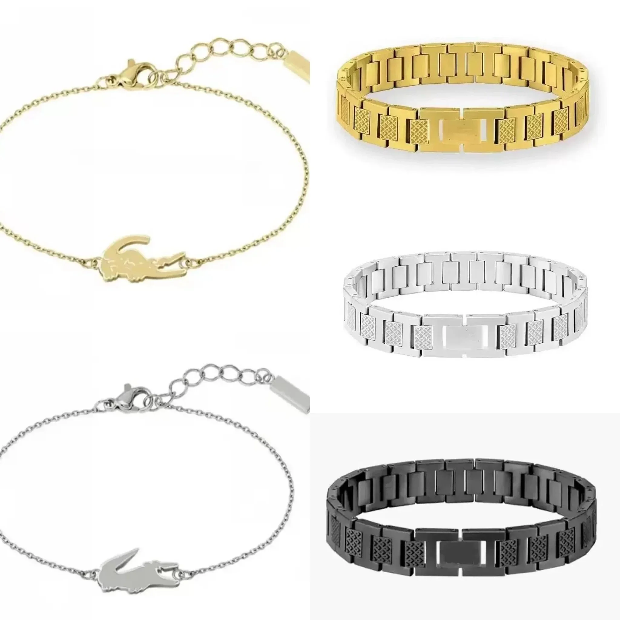 Lacoste Croc Charm Chain Brace