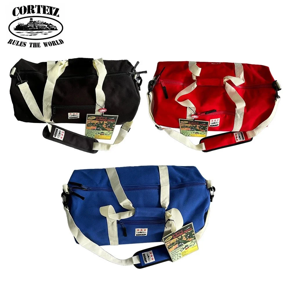 Corteiz-Style Canvas Travel Bag / Gym Bag
