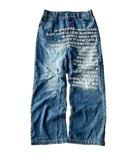 Design Poetry Print Straight-Leg Jeans Blue - 1
