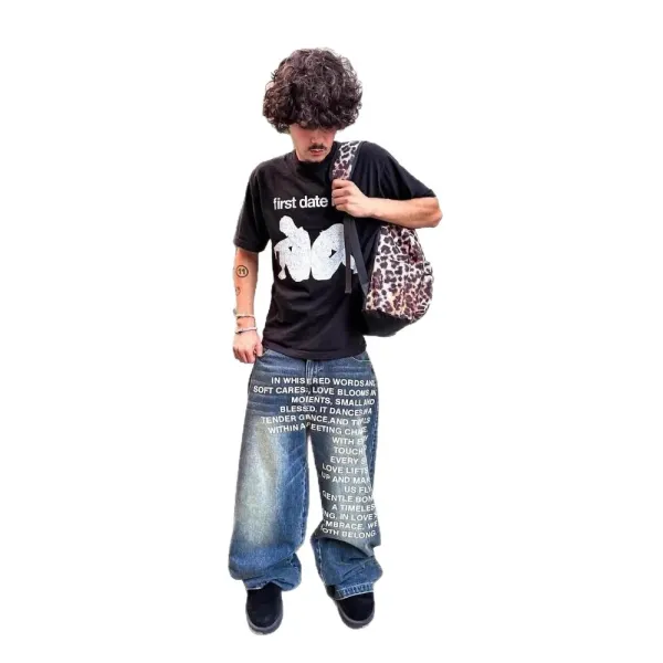 Design Poetry Print Straight-Leg Jeans Blue - 6