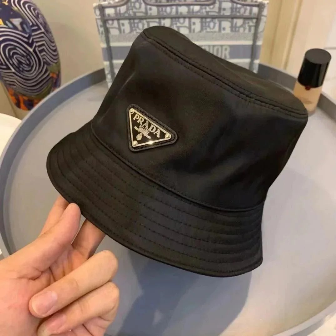 Prada Triangle Logo Bucket Hat