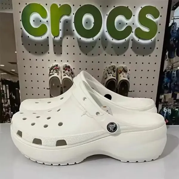 Crocs Crocband Platform Clog White Casual Shoes - 1