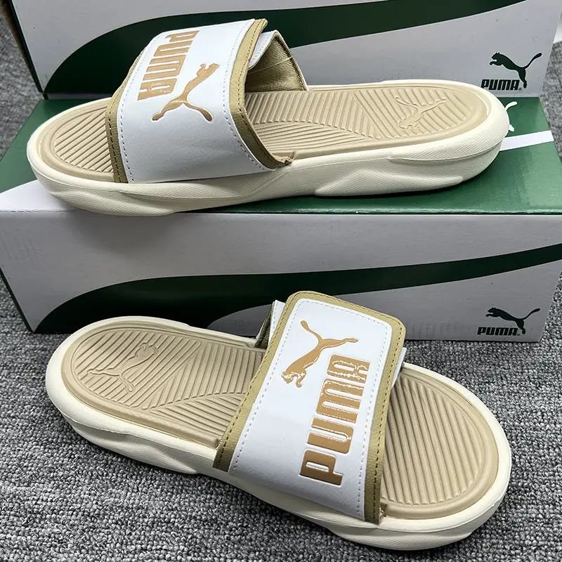 Puma Leadcat Fenty White Gold Slippers - 1