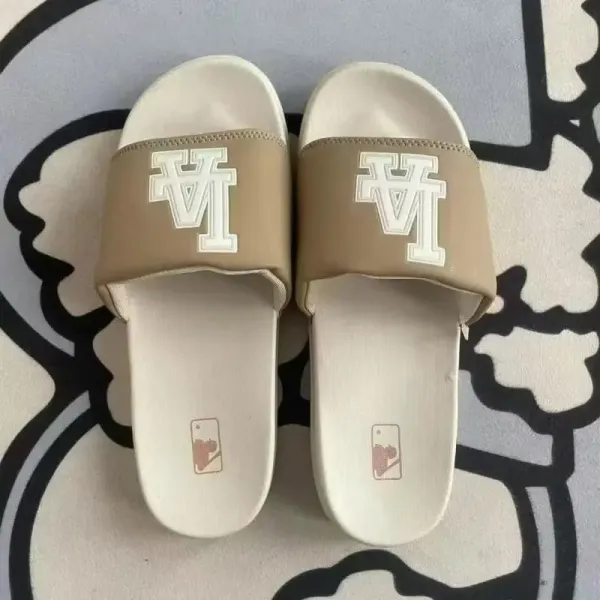 MLB Los Angeles Dodgers Slide Sandals Beige Slippers - 1