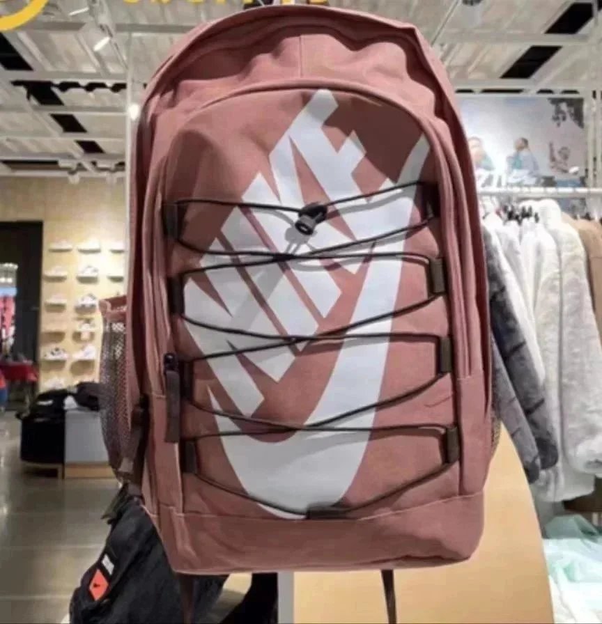 Nike Heritage Backpack Pink Gold Logo Casual Backpack - 12