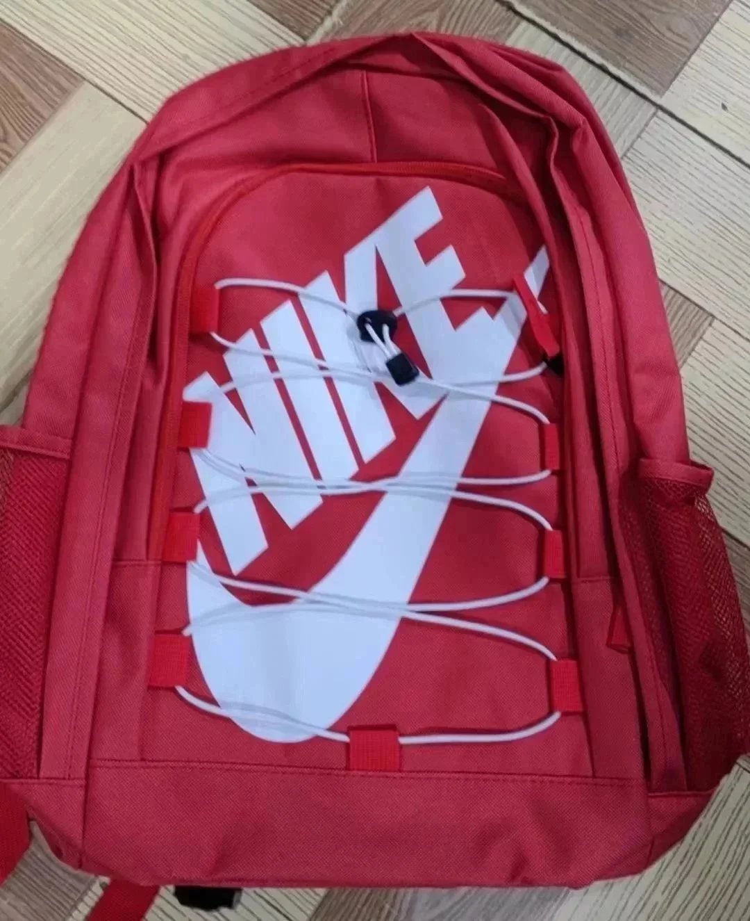 Nike Heritage Backpack Pink Gold Logo Casual Backpack - 10