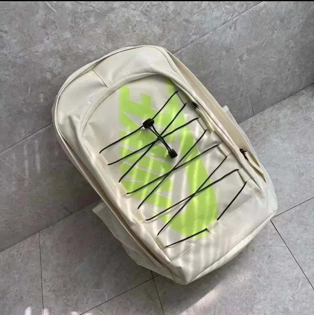 Nike Heritage Backpack Pink Gold Logo Casual Backpack - 8