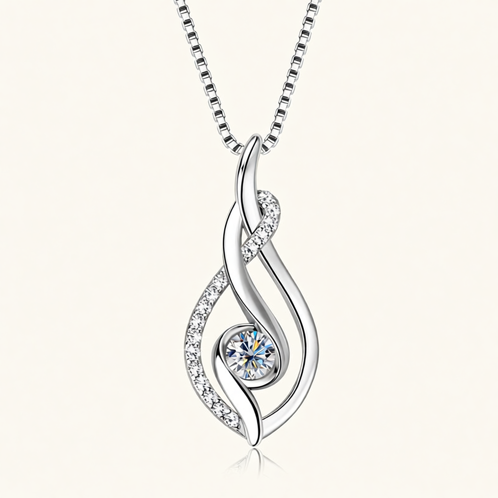 Elegant Swirl Pendant Necklace T-Shirt