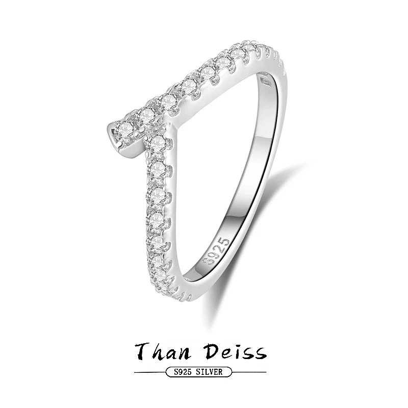 Than Deiss V-Shape Cz Pave Ring T-Shirt