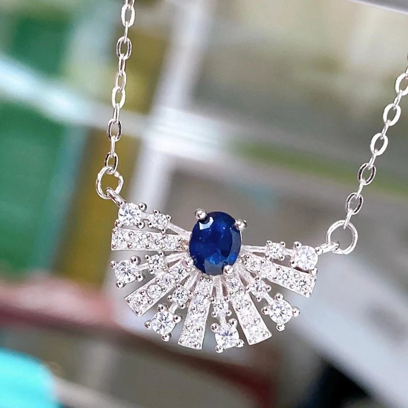 Fanburst Sapphire Pendant Necklace T-Shirt
