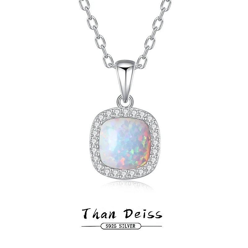 Alo Than Deiss Opal Square Halo Pendant Necklace T-Shirt