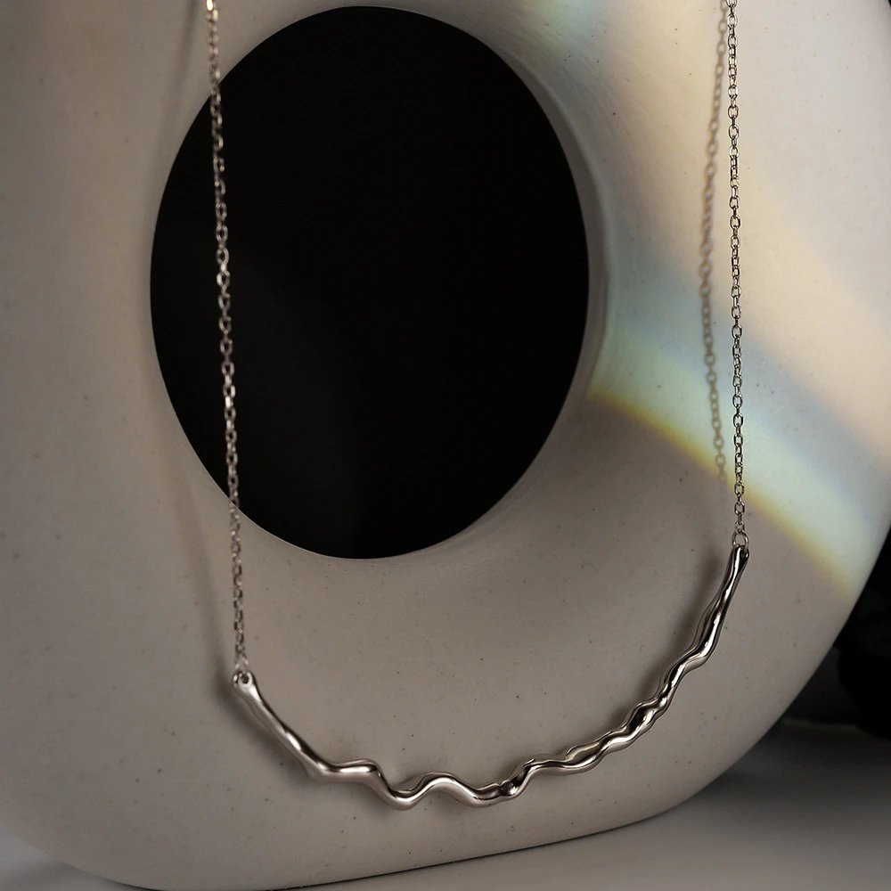 Louis Vuitton Silver Ripple Wave Necklace T-Shirt
