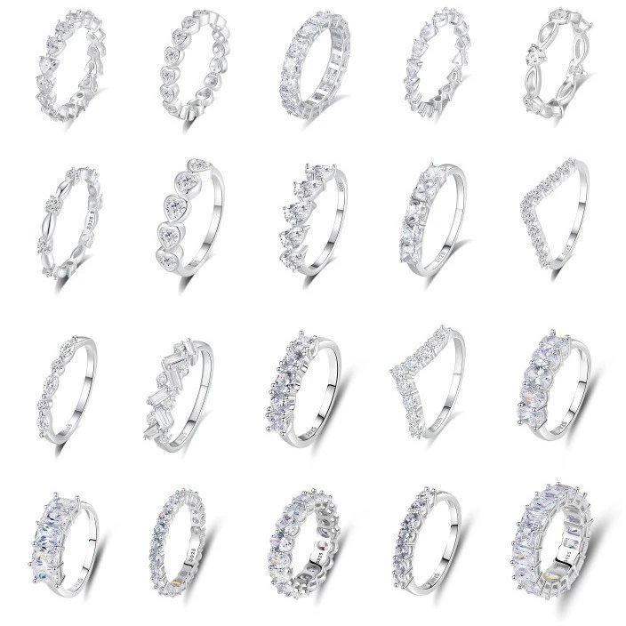 Crystal-Embellished Stackable Rings T-Shirt