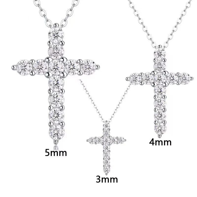 Crystal Cross Pendant Necklace T-Shirt