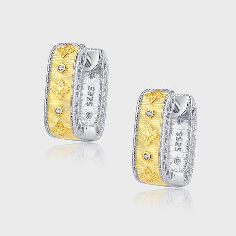 Louis Vuitton S925 Sterling Silver & Gold-Plated Floral Hoop Earrings T-Shirt