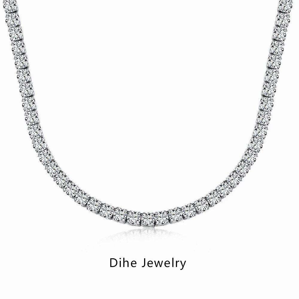 Dihe Jewelry Tennis Necklace T-Shirt