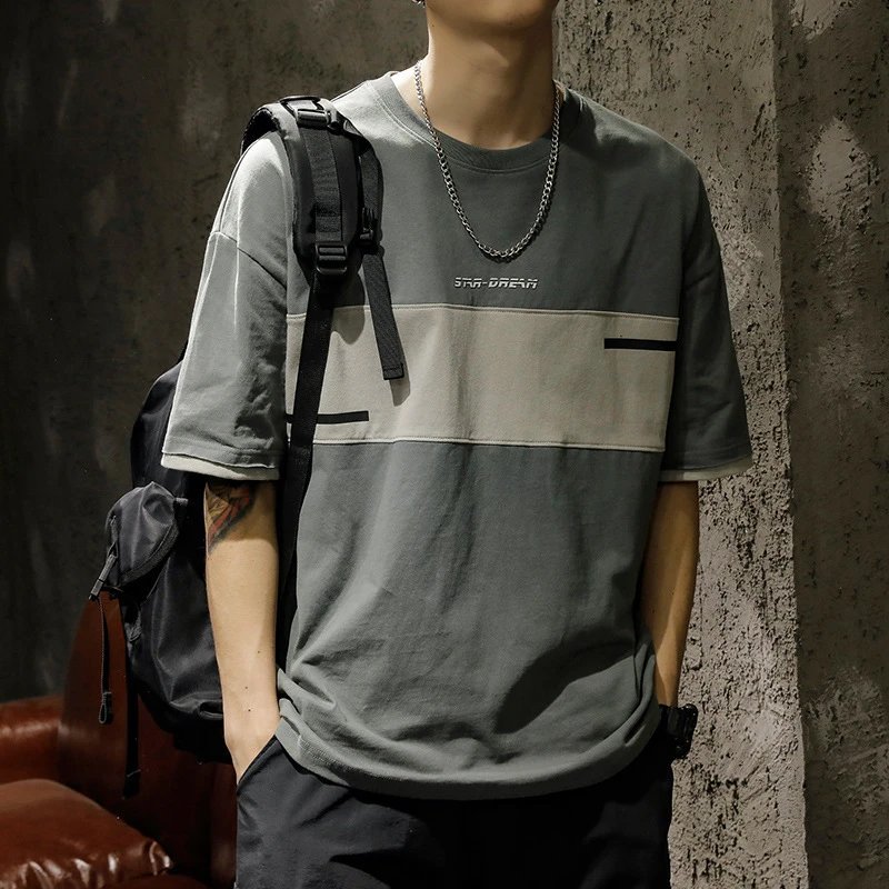 Star-Dream Color-Block Graphic T-Shirt