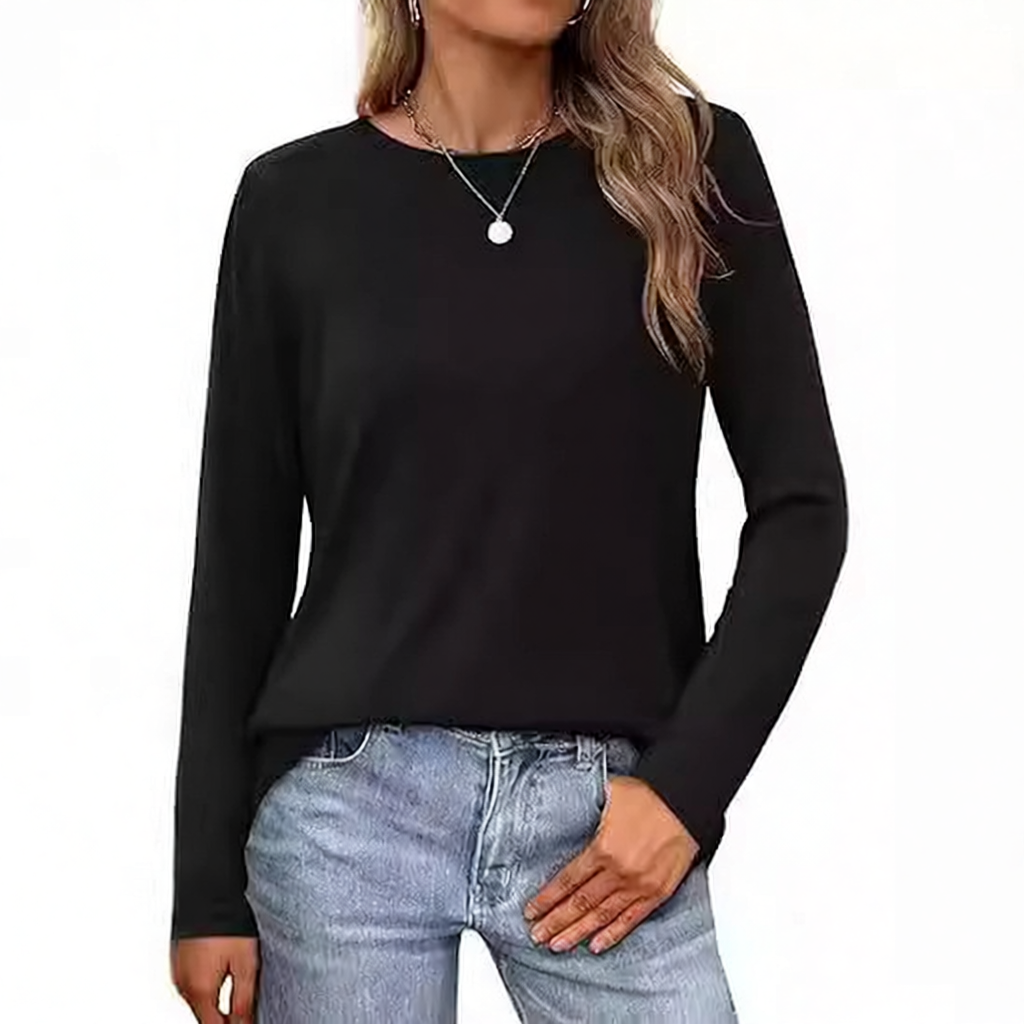 Basic Long Sleeve Crew Neck T-Shirt