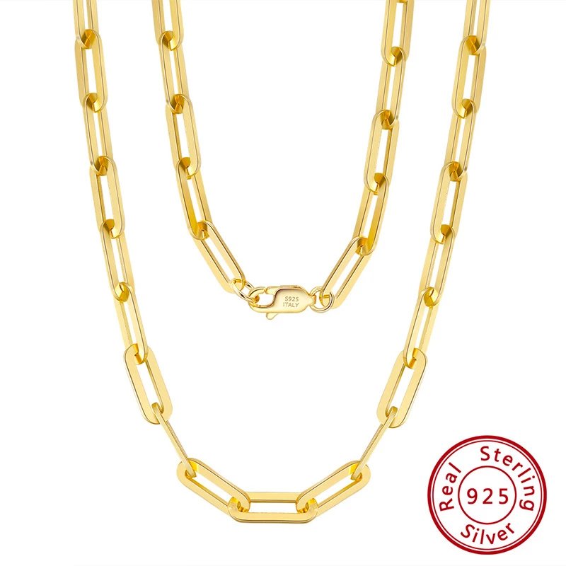 Louis Vuitton Real Sterling Silver Paperclip Chain Necklace T-Shirt