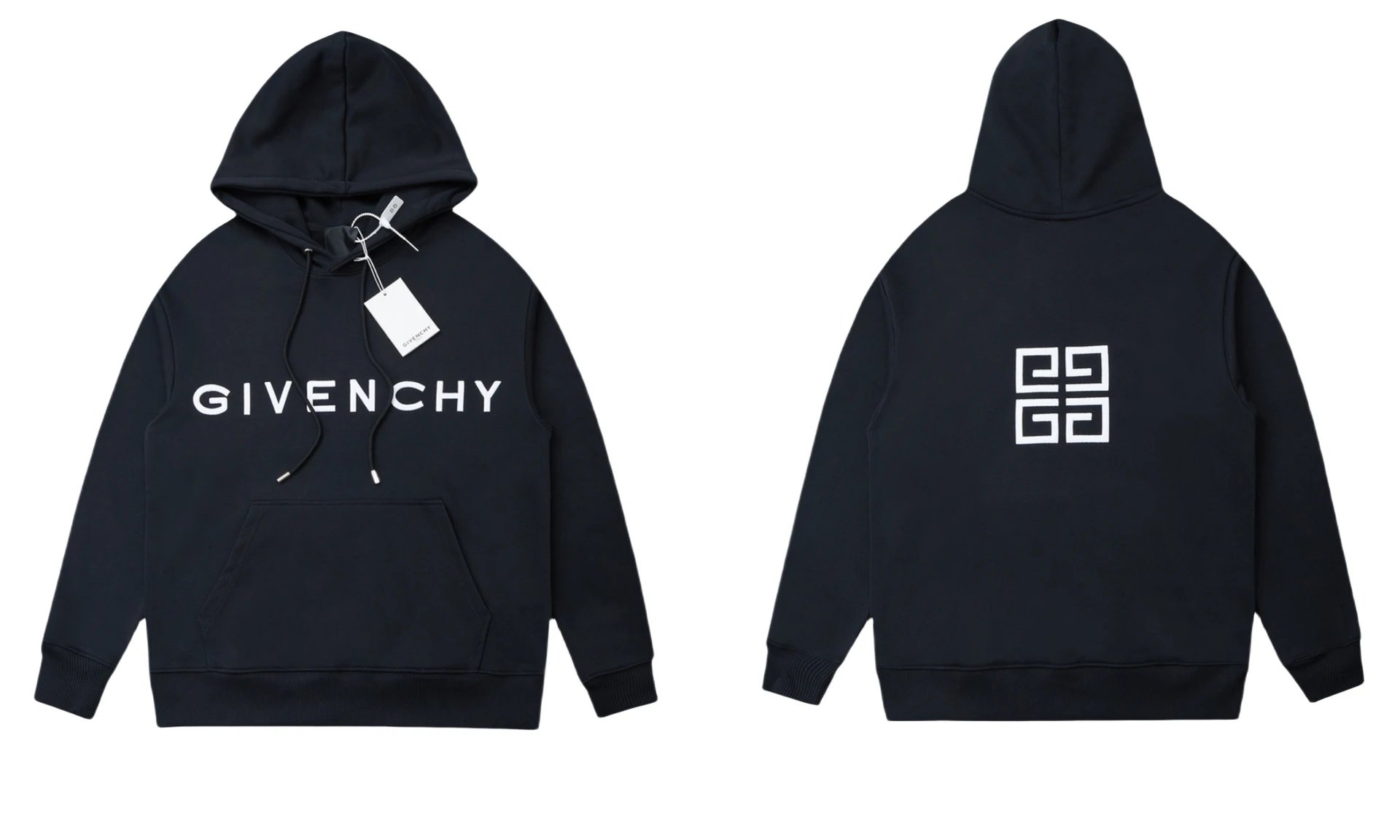 G001 Black with White Text