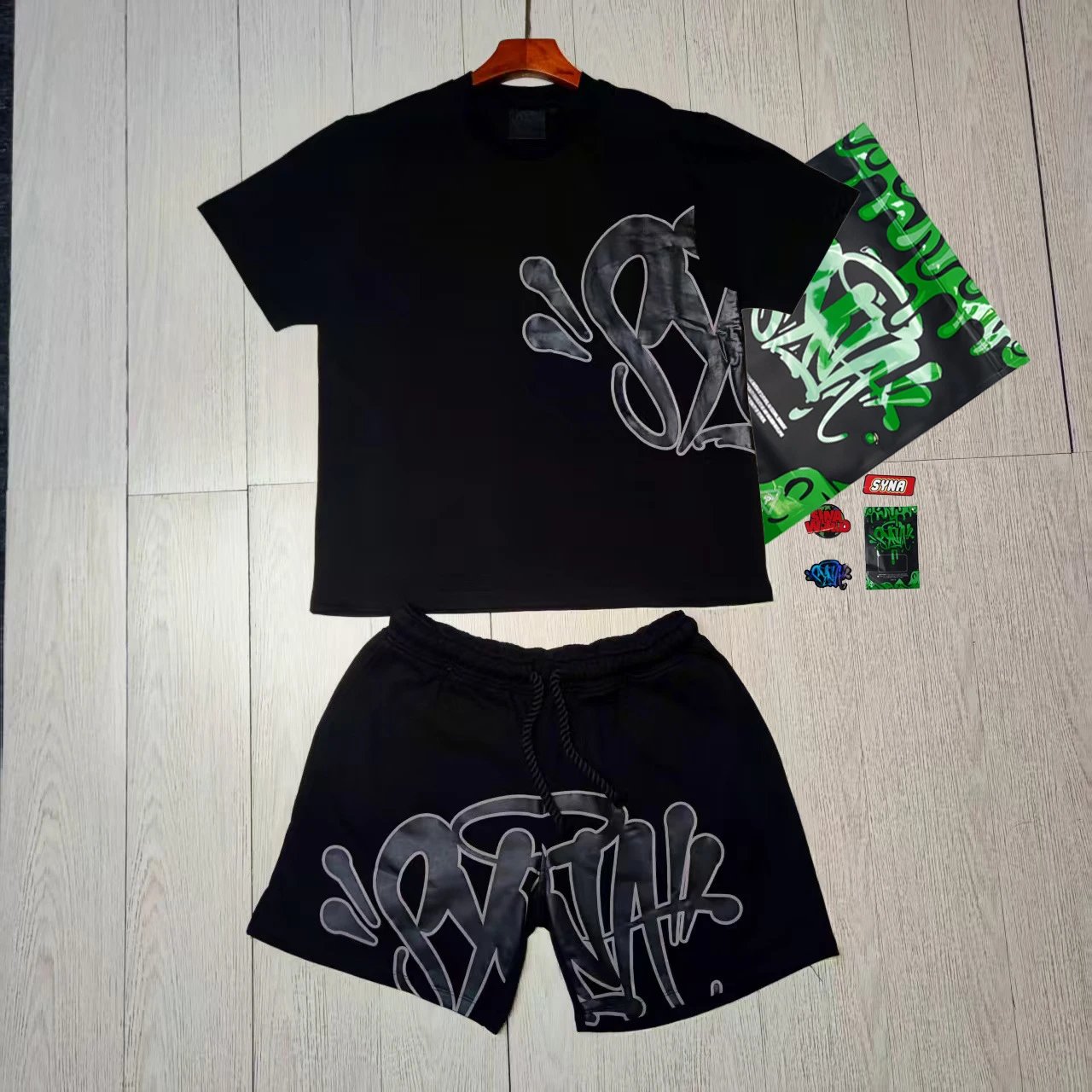 Black Outfit Set (With Accessories & Bag) - 03