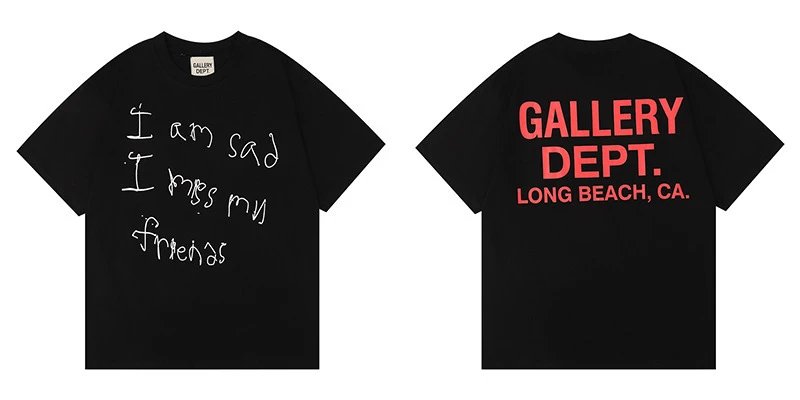 Gallery Dept. T-shirt I Am Sad I Miss My Friends Black