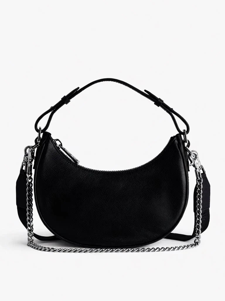 Unbranded Crossbody Bags Wing-Emblem Chain-Strap Tassel Bag — Black