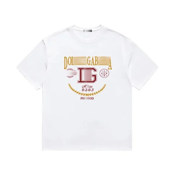Dolce & Gabbana Graphic Print White T-Shirt - 1