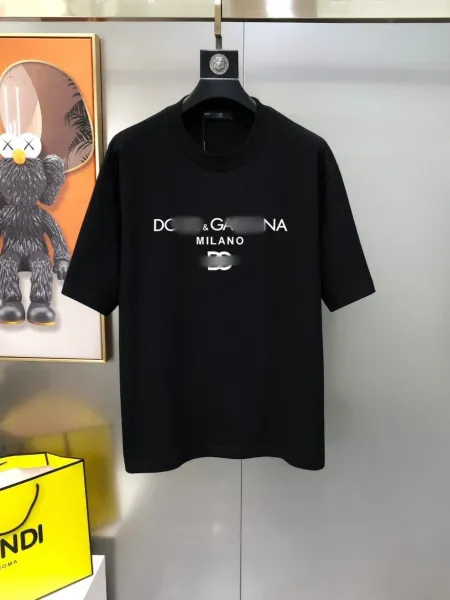 Dolce & Gabbana Milano Logo Print Black T-Shirt - 1