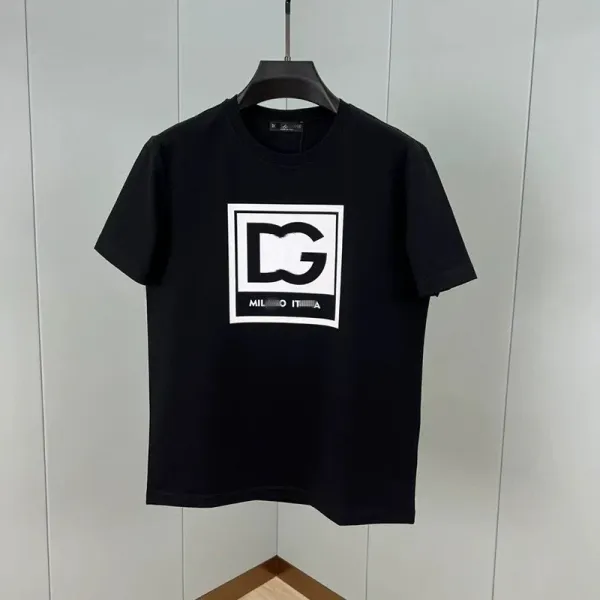 Dolce & Gabbana DG Logo Box Print Black T-Shirt - 1