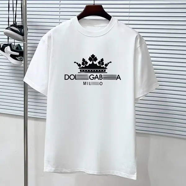 Dolce & Gabbana Crown Logo White T-Shirt - 1