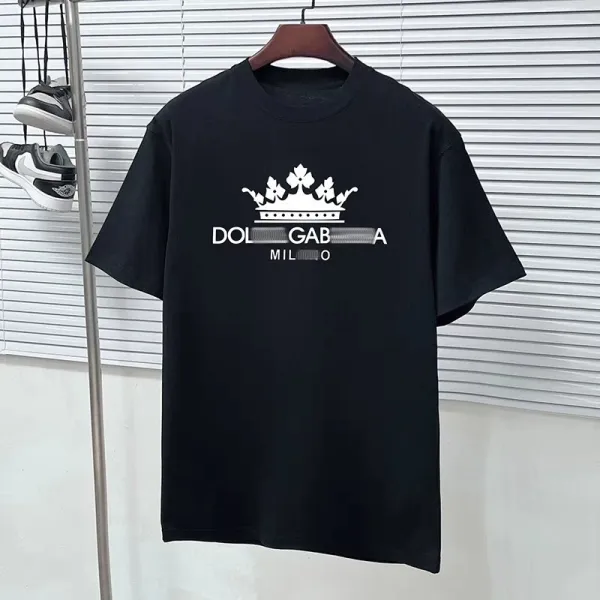 Dolce & Gabbana Crown Logo Black T-Shirt - 1