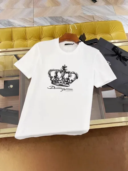 Dolce & Gabbana Crown Logo White T-Shirt - 1