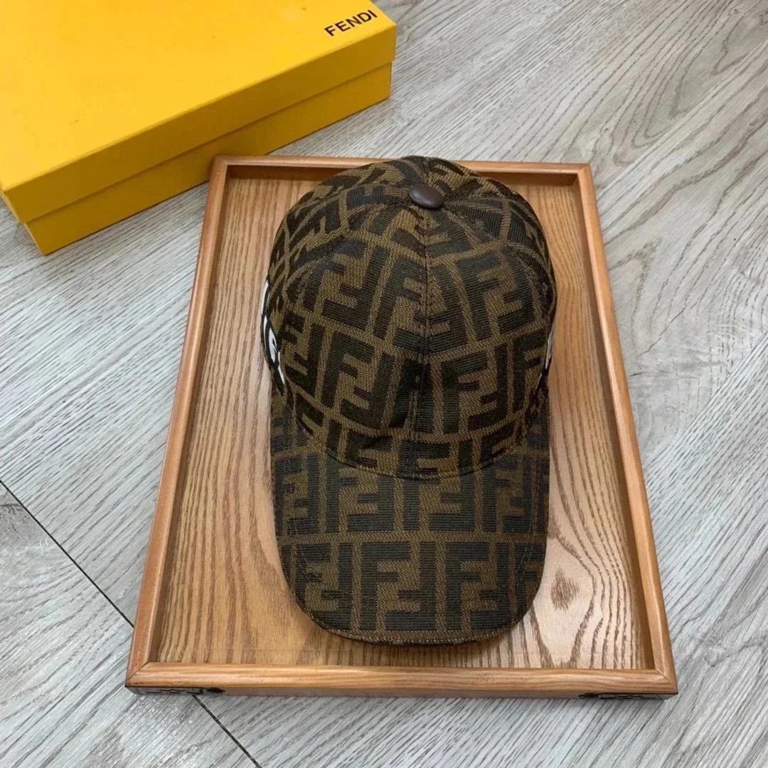 Fendi Hats FF Monogram Baseball Cap — 40