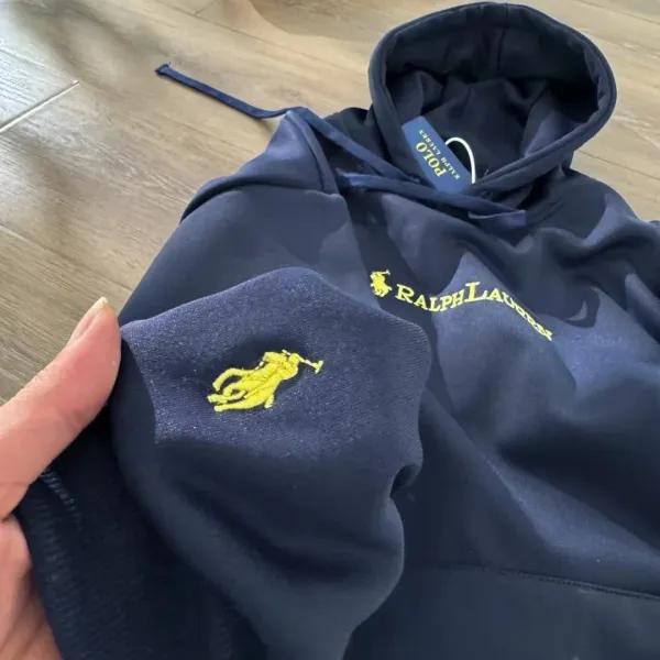 Polo Ralph Lauren Logo Hoodie Navy - 5