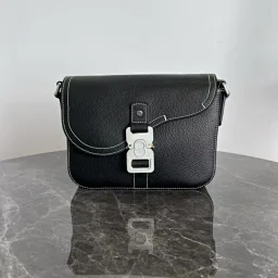 thumbnail for New men's bags, saddle bags, cowhide postman's canvas flap bags, European and American fashion business shoulder crossbody bags