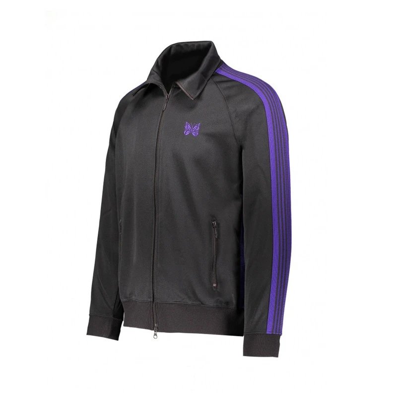 Adidas Originals Track Jacket Black Purple Stripes Outerwear - 1