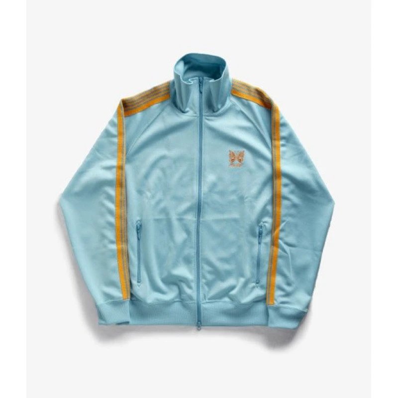 Butterfly x Unknown Track Jacket Light Blue with Orange Stripes Outerwear - 1
