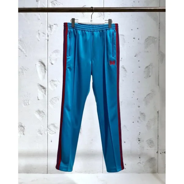 Gucci Track Pants Blue with Red Stripes and Butterfly Logo - 1
