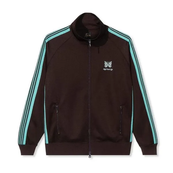 Off-White x Champion Track Jacket Brown with Turquoise Stripes Outerwear - 1
