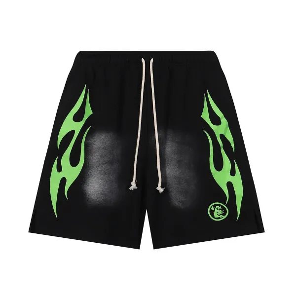 Hellstar Leather-Effect Shorts Royal Blue - 12